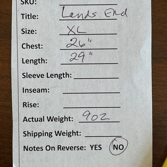 Land's End Goose Down Vest Men's Size XL 46-48 Black Snap Front Quilted Puffer - Picture 7 of 7